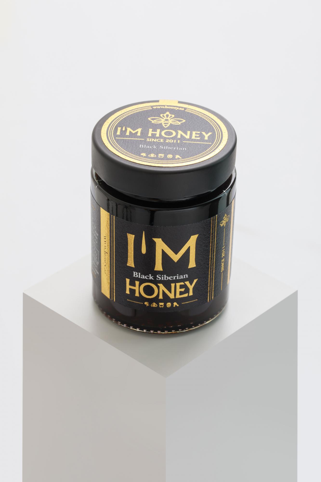 Черный сибирский мёд, 350 гр